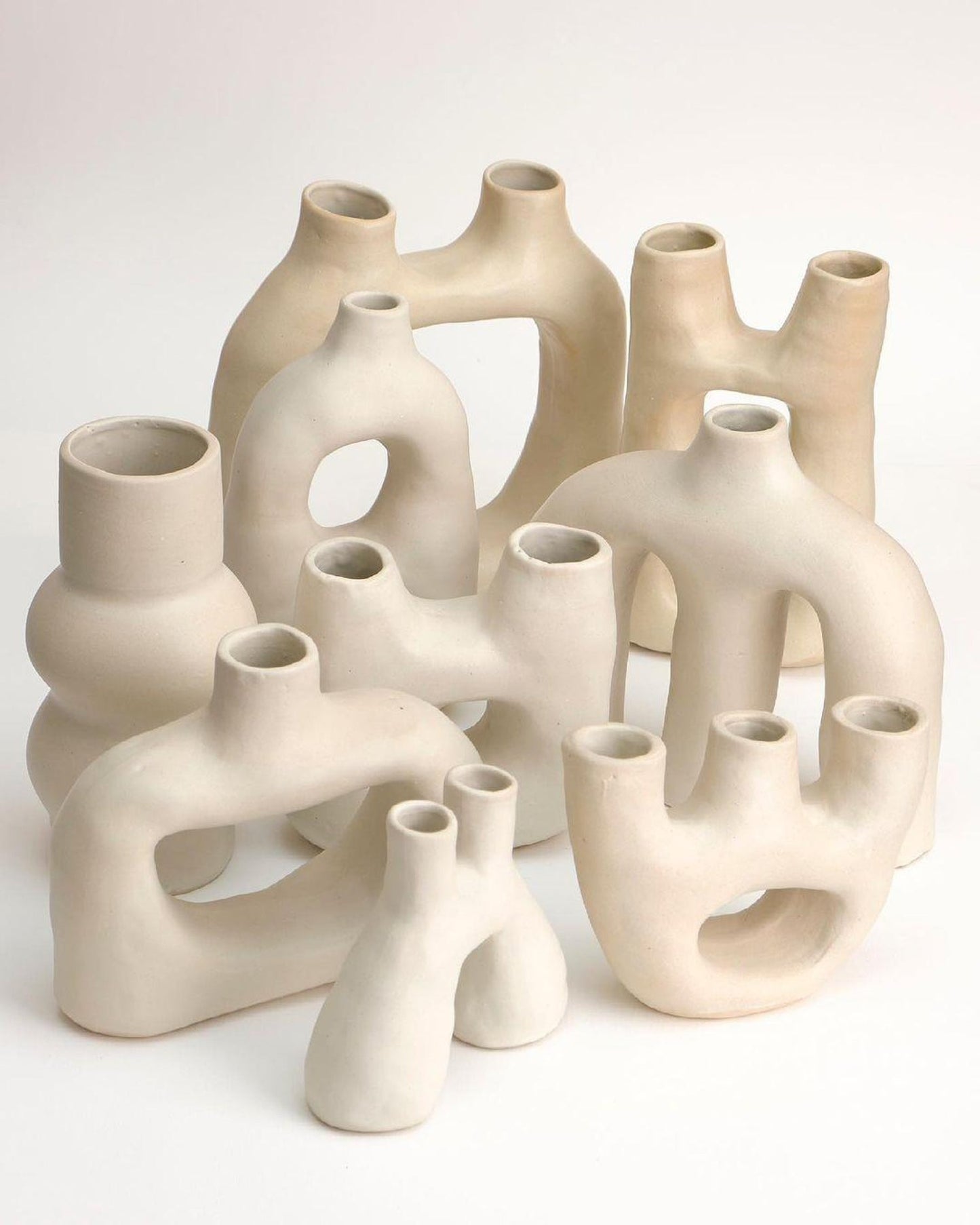 Organic Spout Sculptural Ceramic Vase