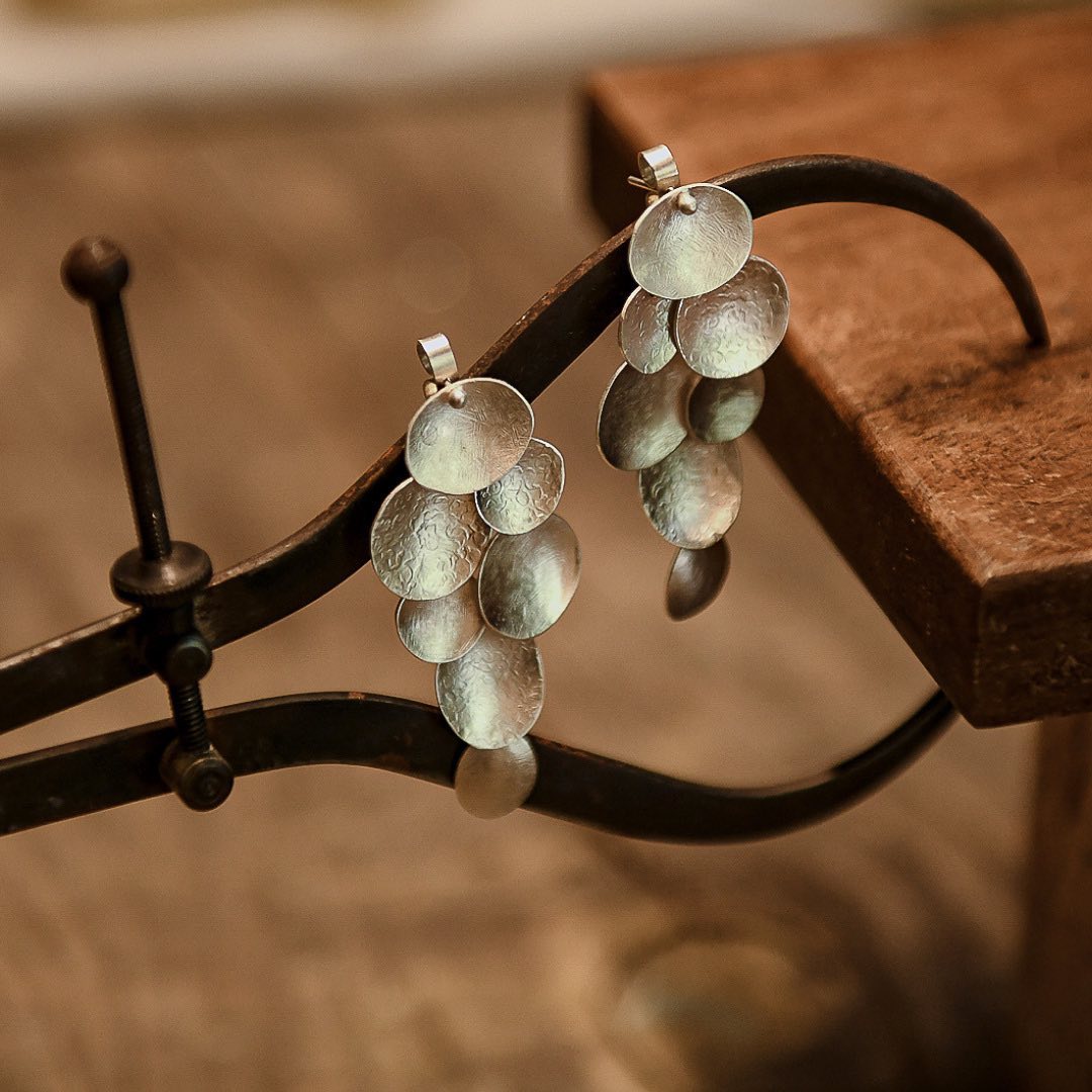 Pyxis Cascading Hammered Dangle Earrings