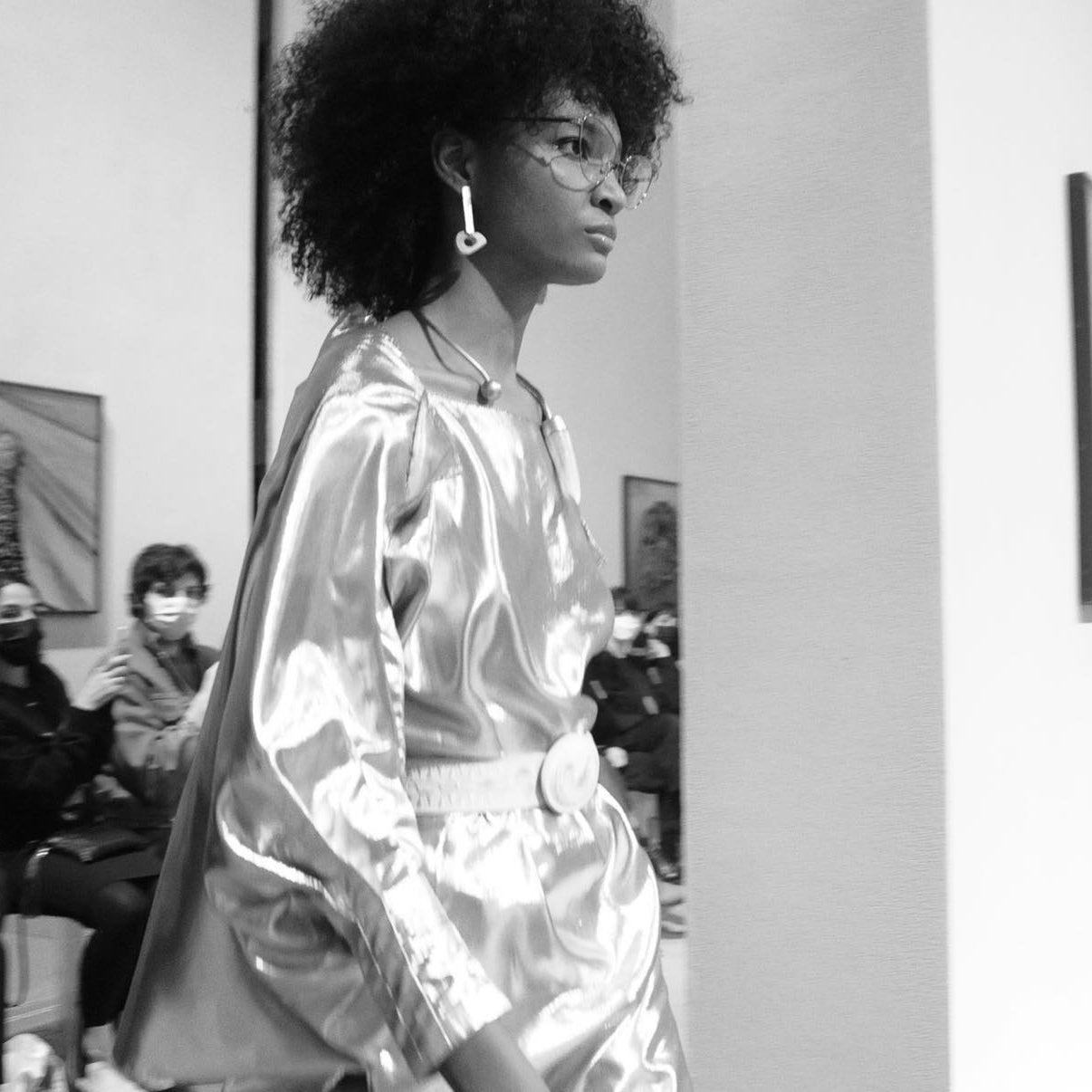 Gamo Rectangular Deer Horn Drop Earrings