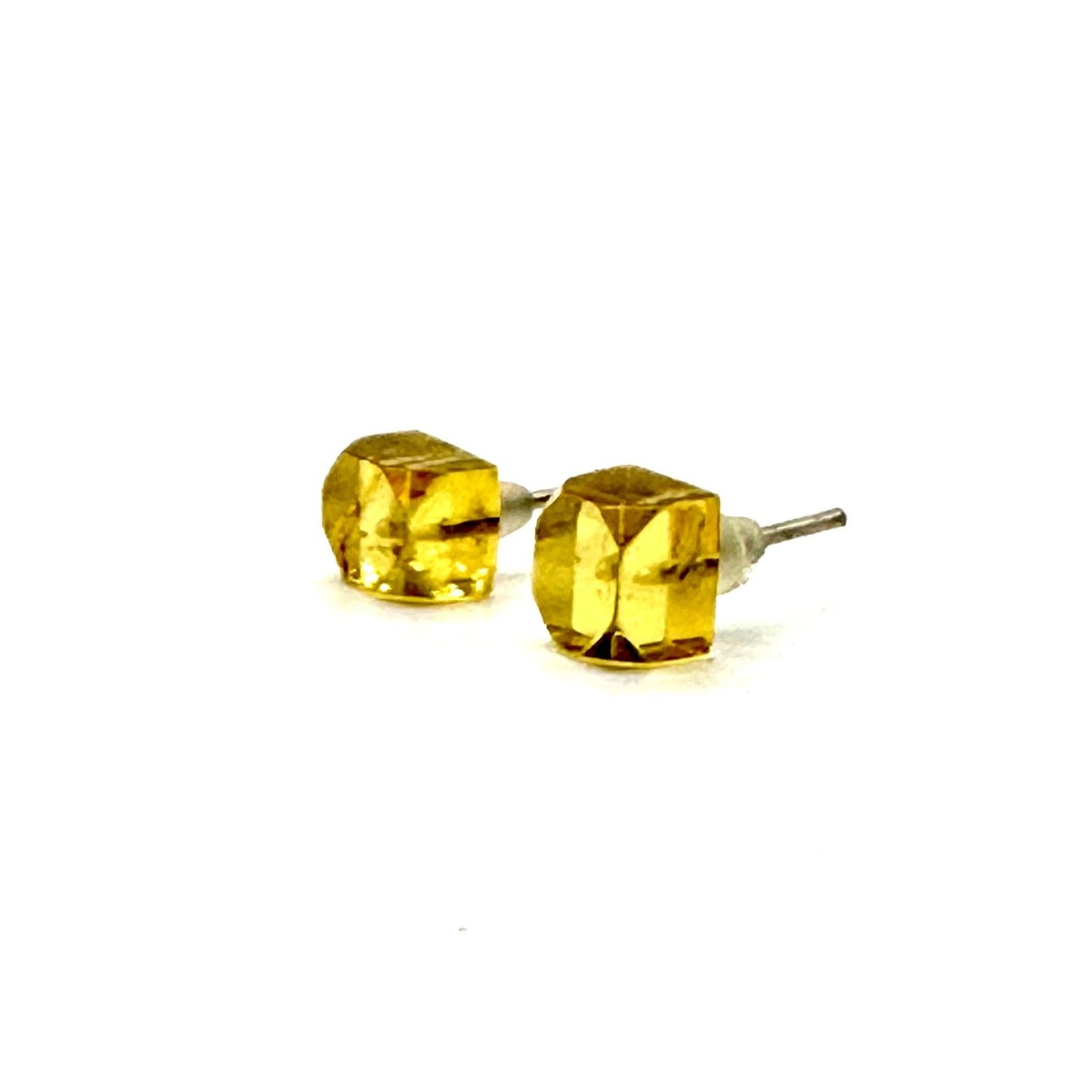 Amber Square Earrings