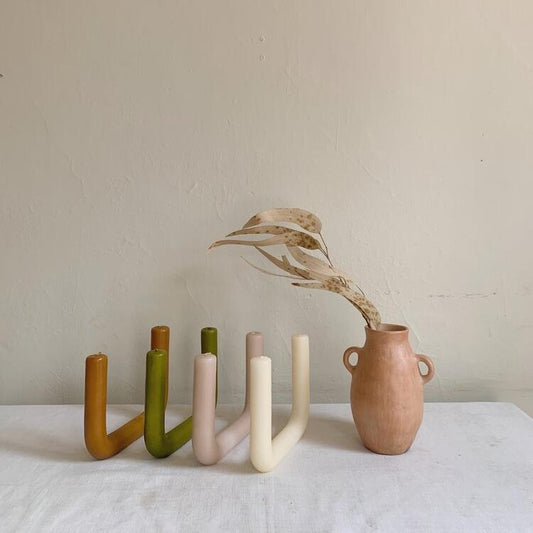 U-Shaped  Beeswax Dripless Smokeless Candle