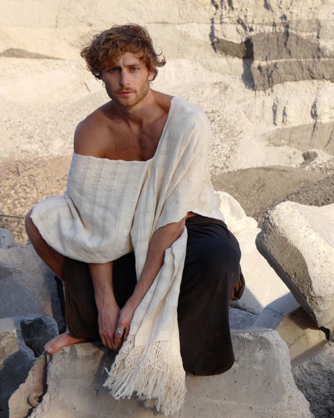 Natural Handwoven Mexican Cotton Kaftan