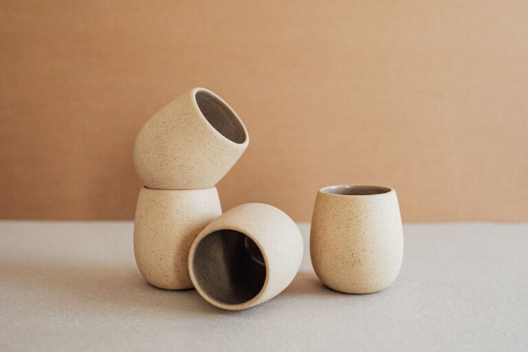 Handcrafted Ceramic Rustic Terracotta Ball Glass