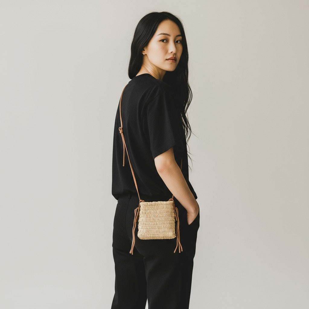 Handwoven Agave Fiber Crossbody Bag