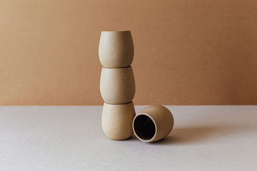 Handcrafted Ceramic Rustic Terracotta Ball Glass