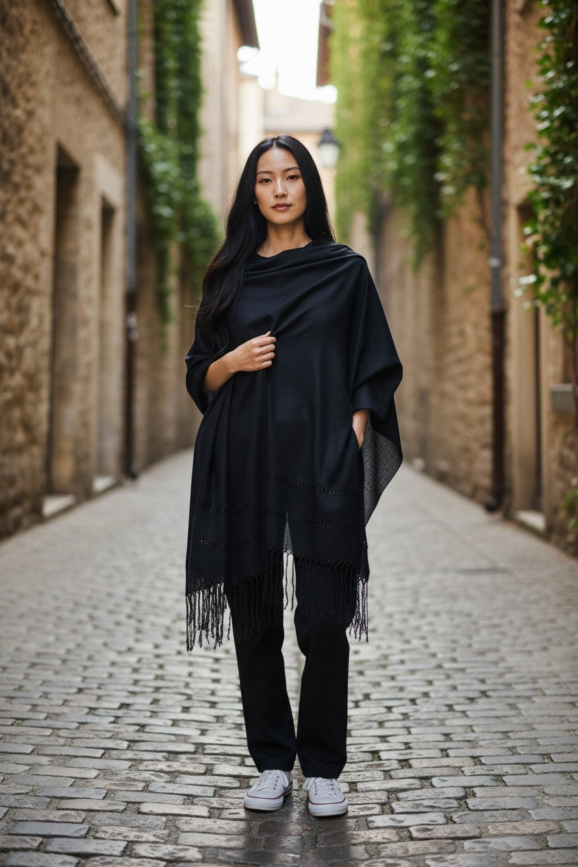 Handwoven Silk Rebozo Shawl