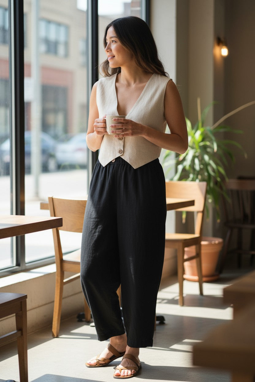 Bohemian Linen Harem Pants