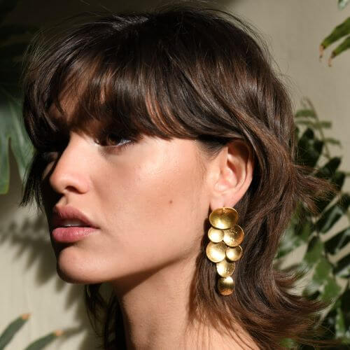 Pyxis Cascading Hammered Dangle Earrings