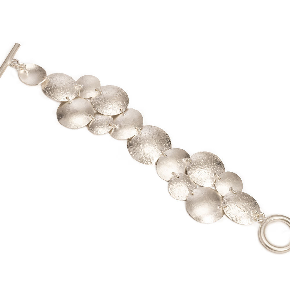 Irregular Disc Statement Bracelet in 24K Gold or Silver