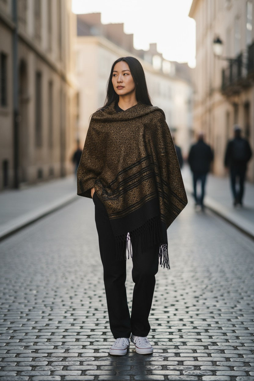 Handwoven Cotton Rebozo Shawl