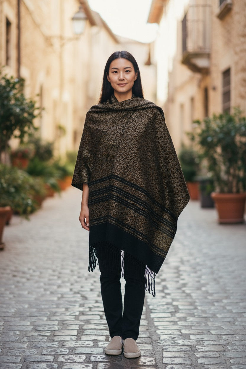 Handwoven Cotton Rebozo Shawl