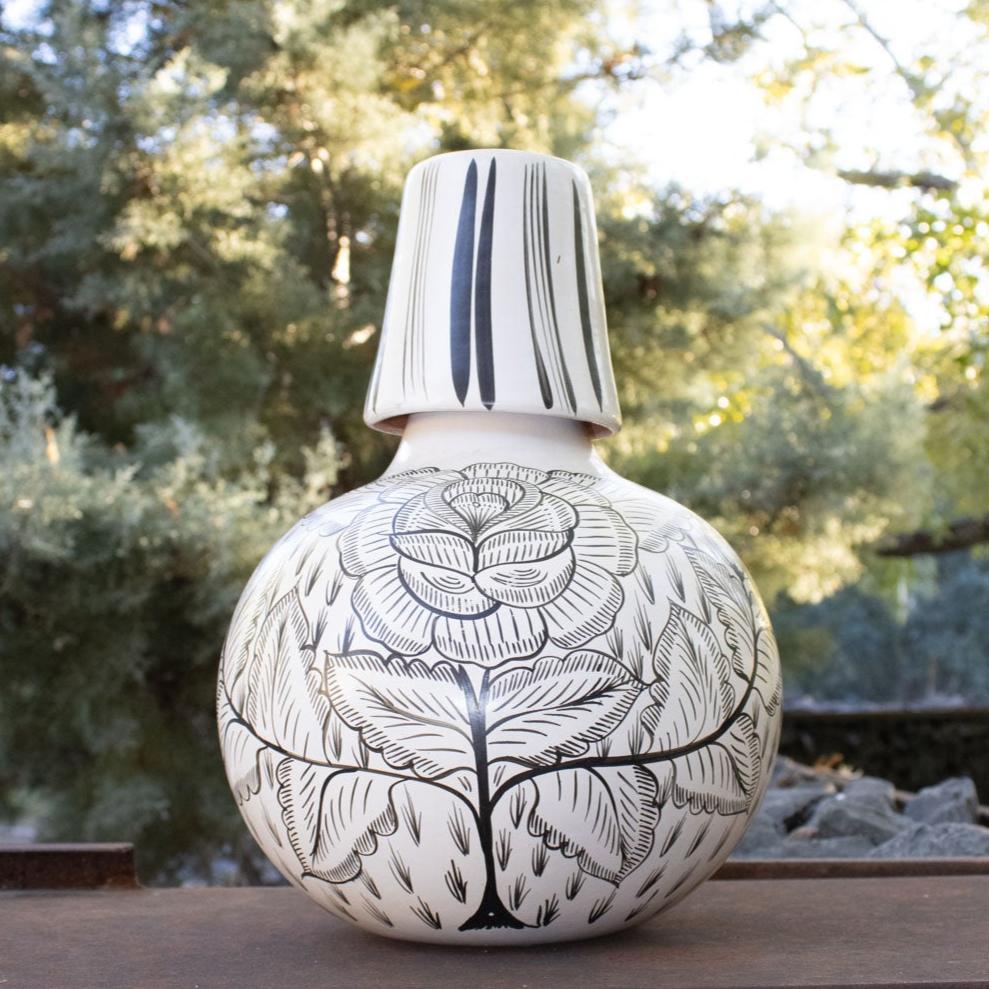 Huáncito Hand-Painted Water Pitcher with Cup
