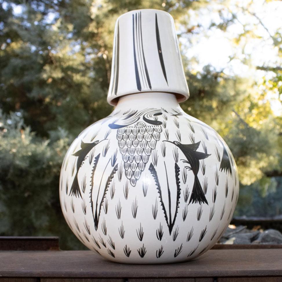 Huáncito Hand-Painted Water Pitcher with Cup
