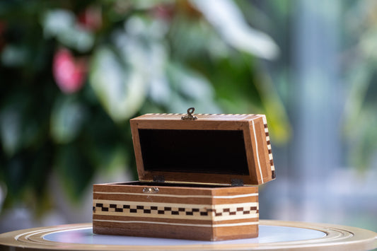Inlaid Wooden Jewelry Box