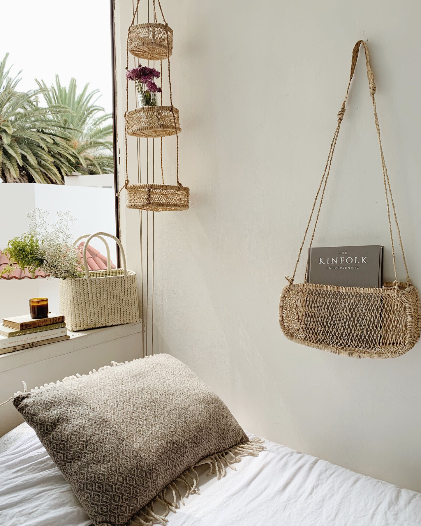 Handwoven Rectangular Jonote Wall Basket