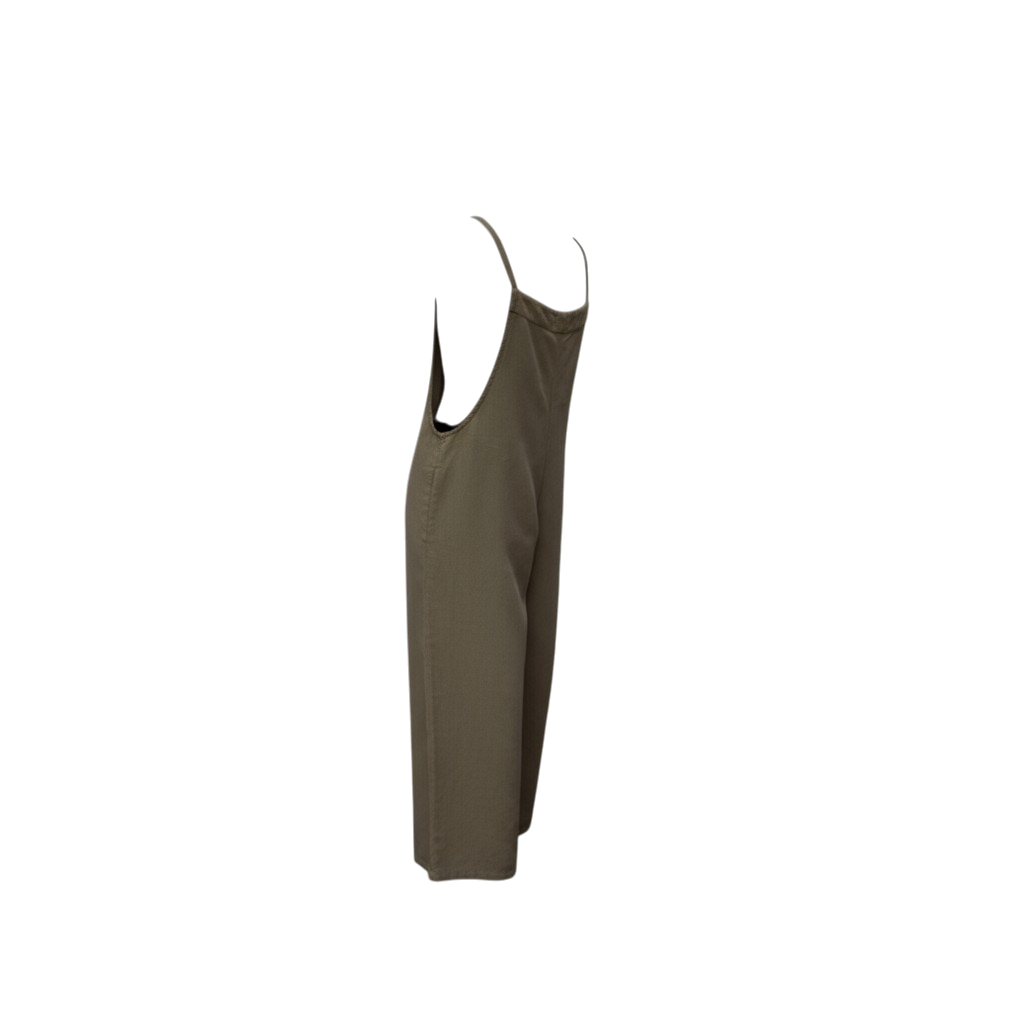 Wide-Leg Cotton Overalls