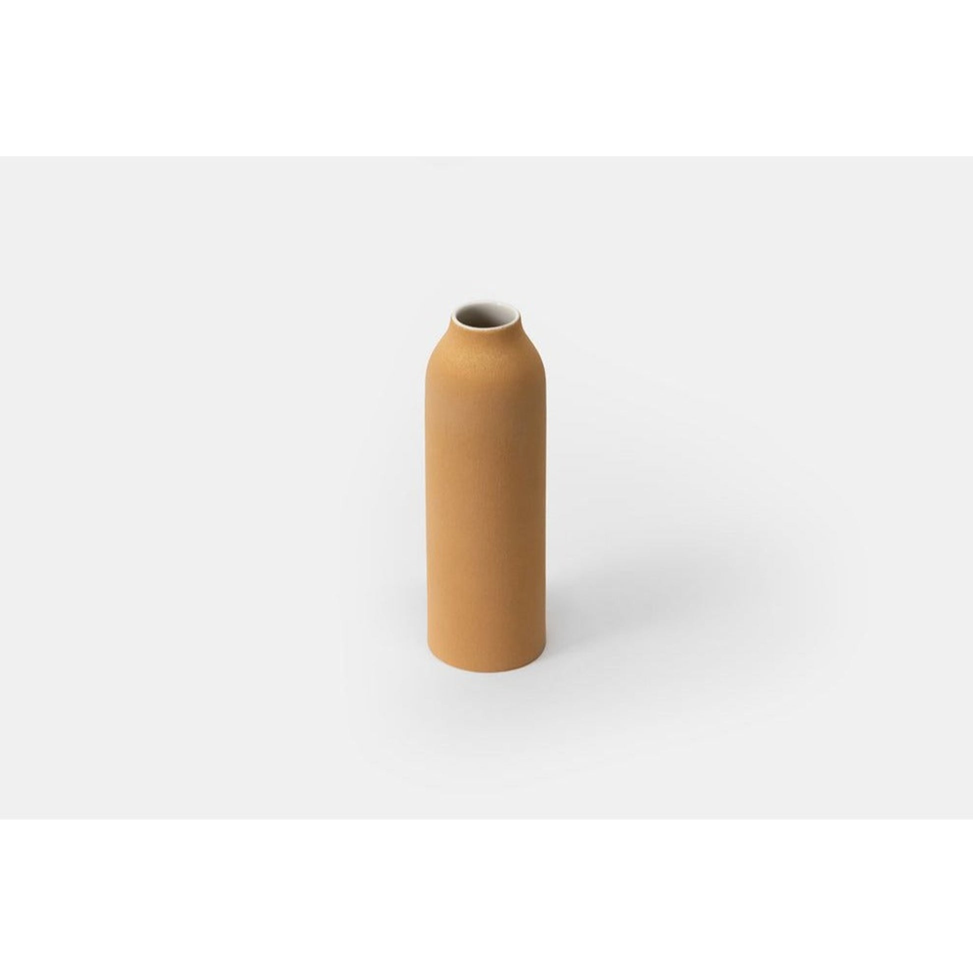 Handcrafted Terracotta Vase with White Glaze