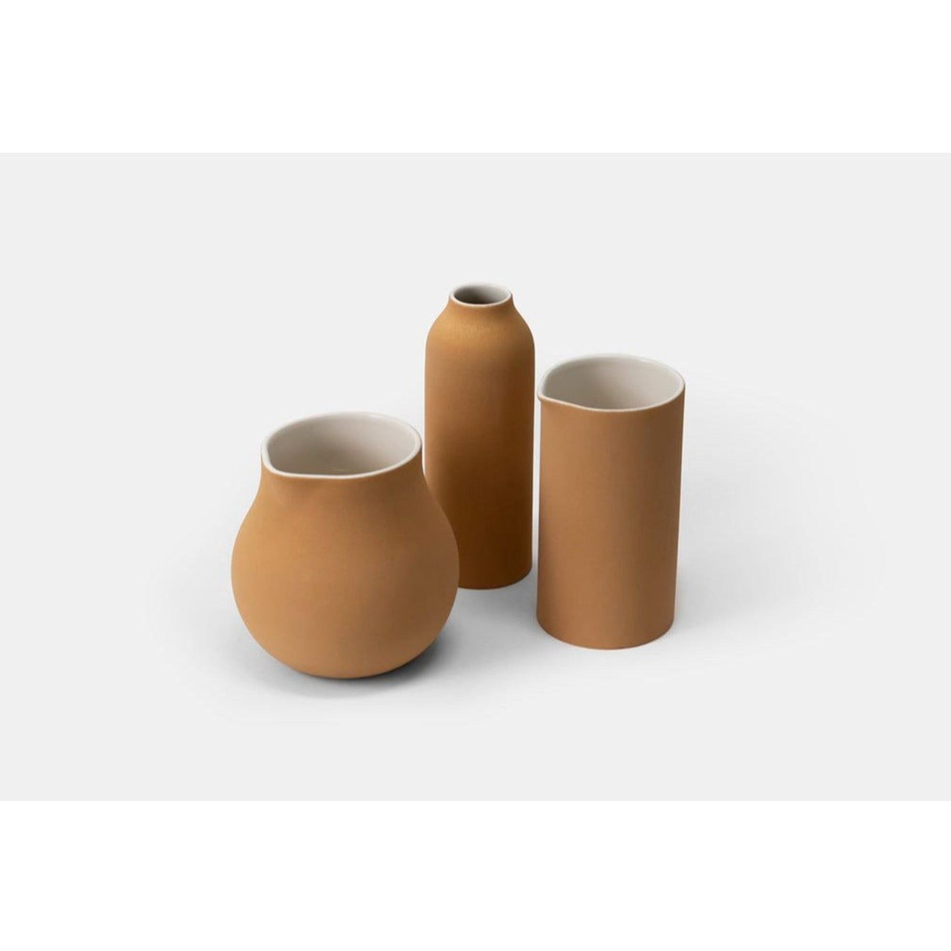 Handcrafted Terracotta Vase with White Glaze