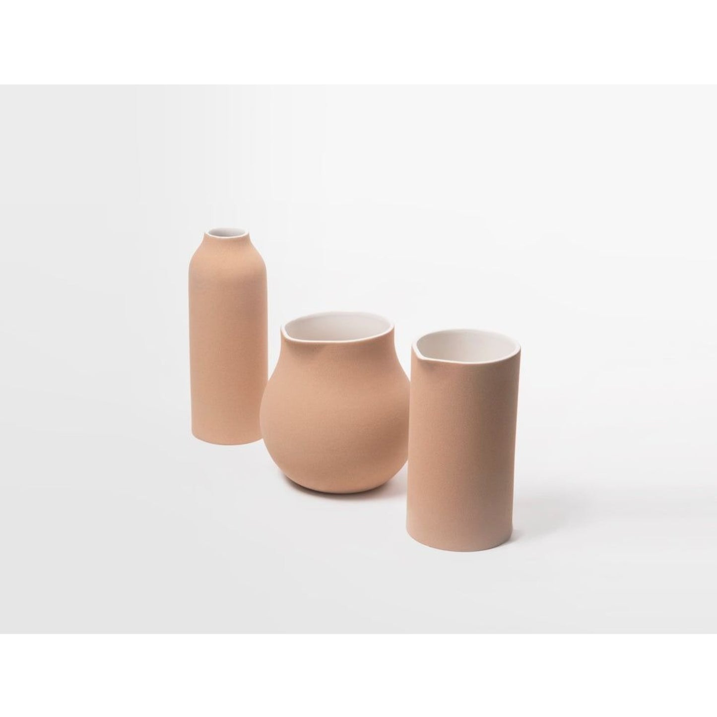 Handcrafted Terracotta Vase with White Glaze