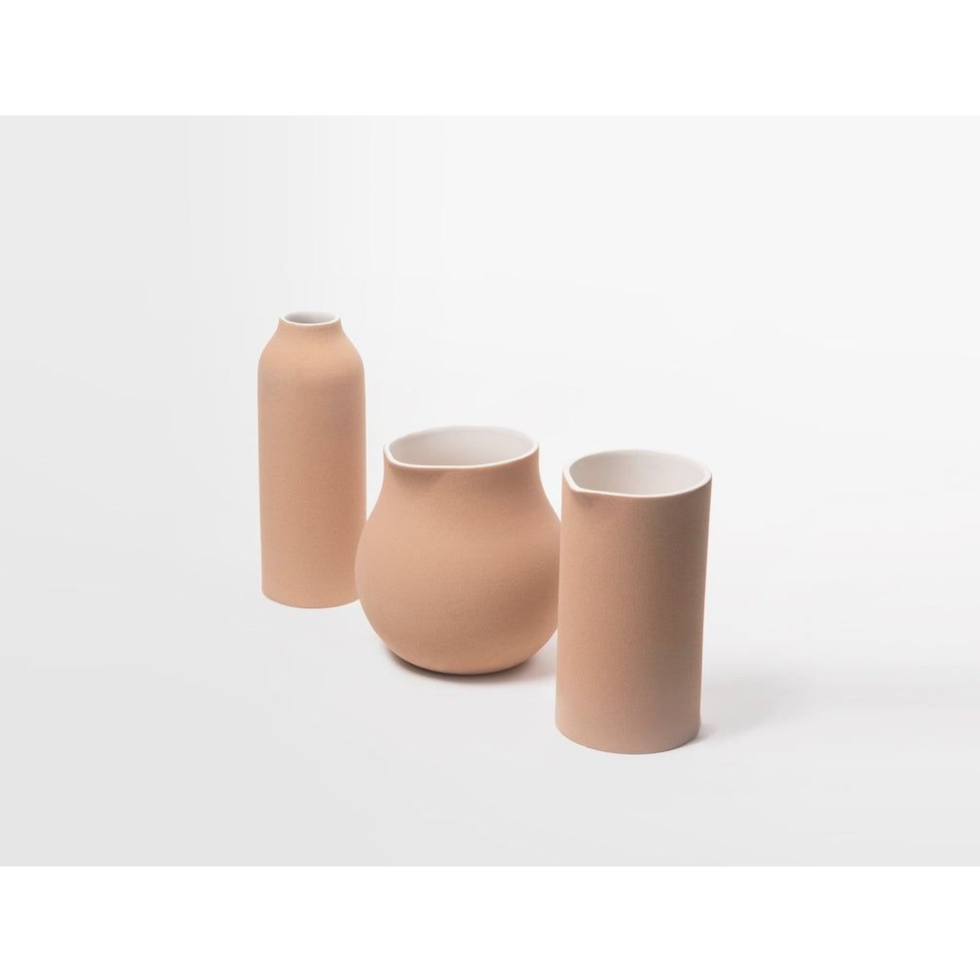 Handcrafted Terracotta Vase with White Glaze