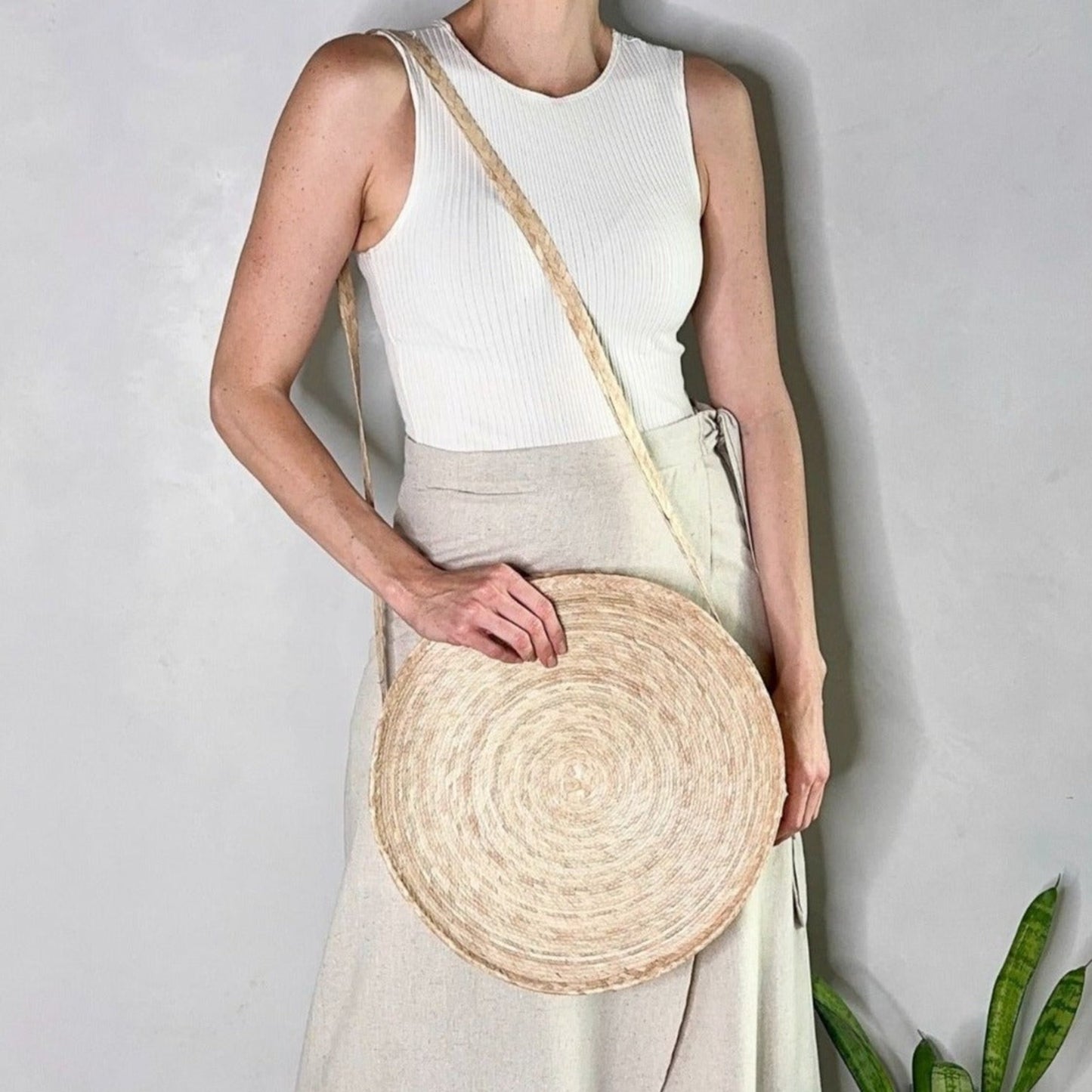 Handmade Woven Straw Shoulder Bag