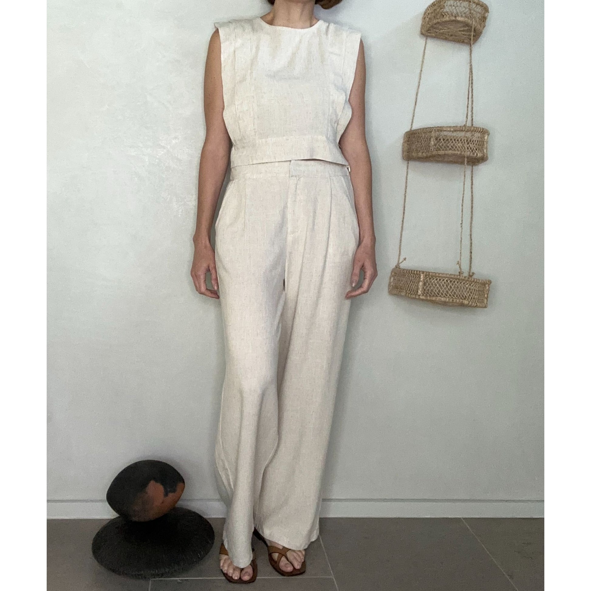 Straight - Leg Linen Pants
