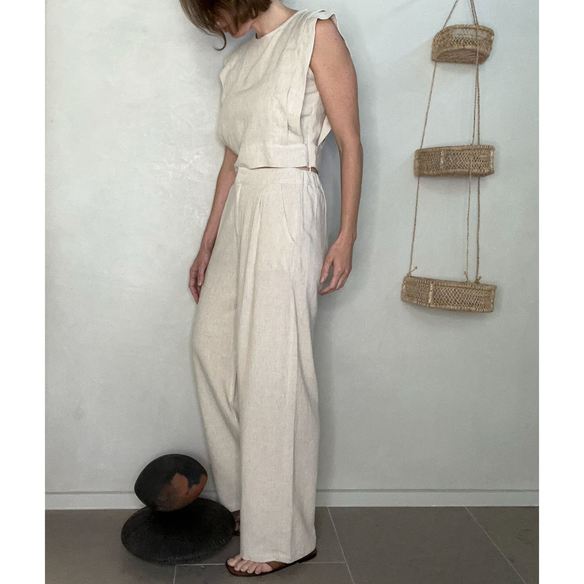 Straight - Leg Linen Pants