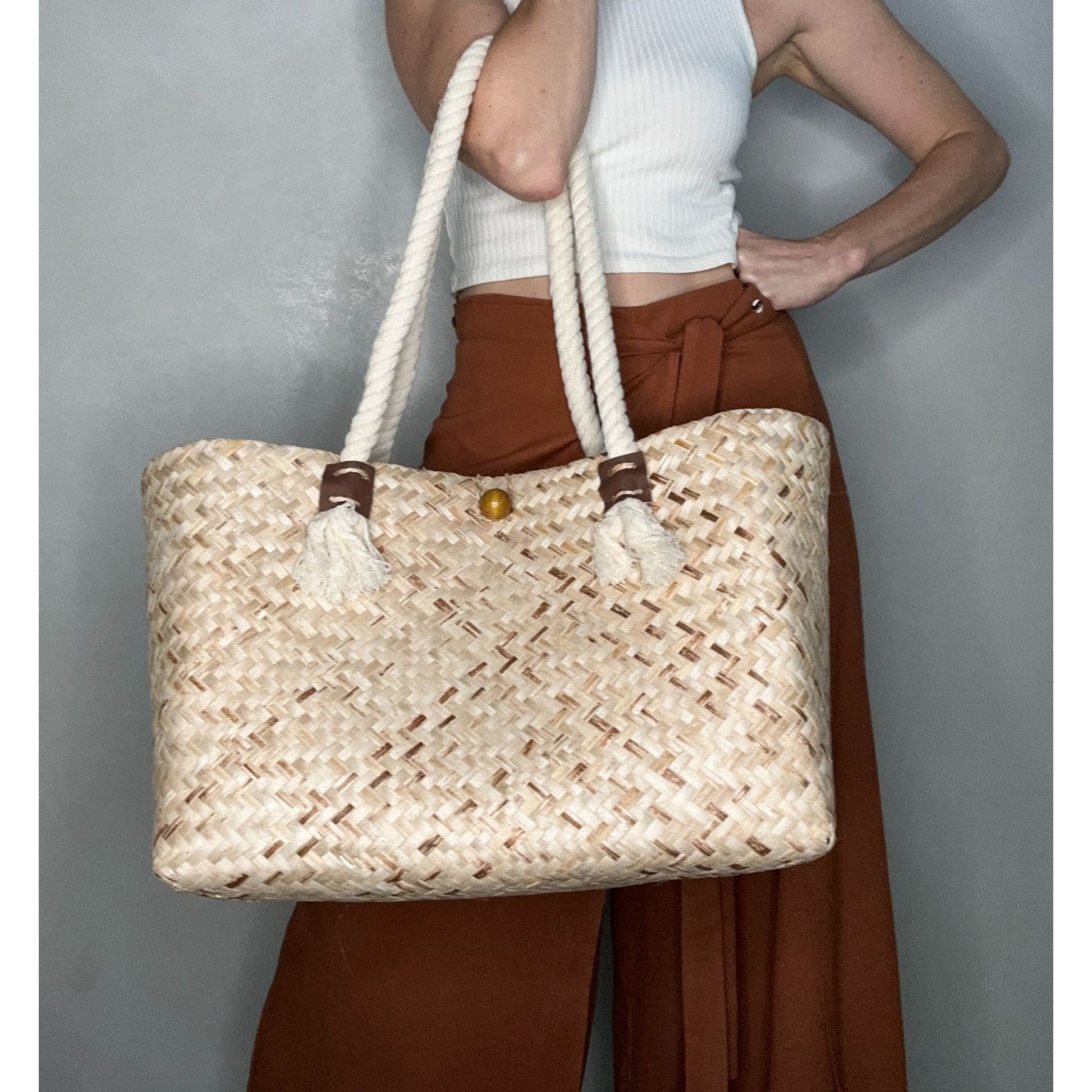 Large Tote Straw Bag