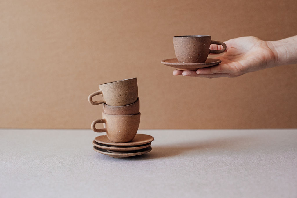 Ceramic Espresso Cup with Saucer