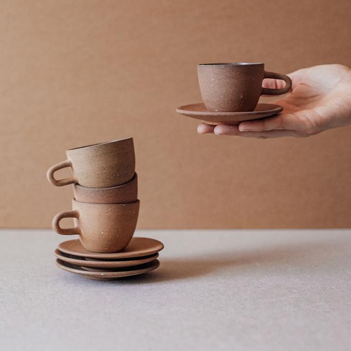 Ceramic Espresso Cup with Saucer