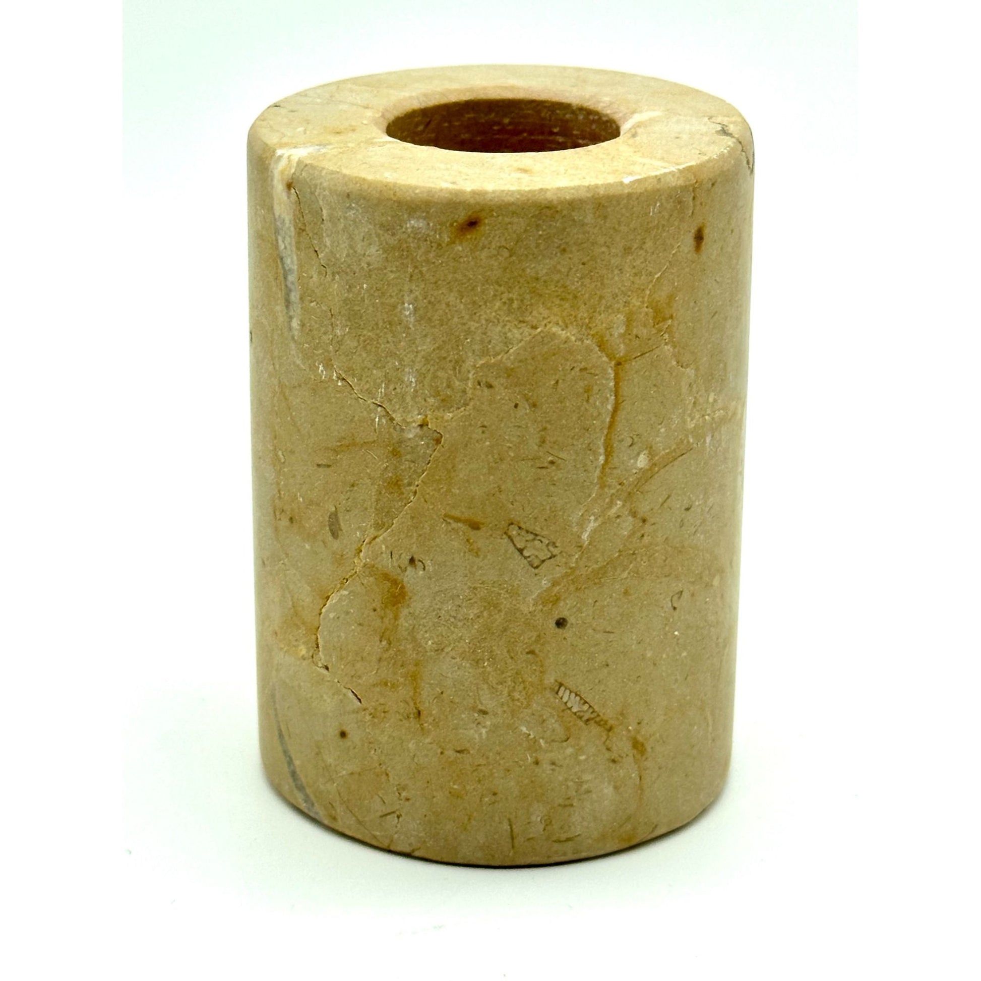 Beige Cylinder Candle Holder