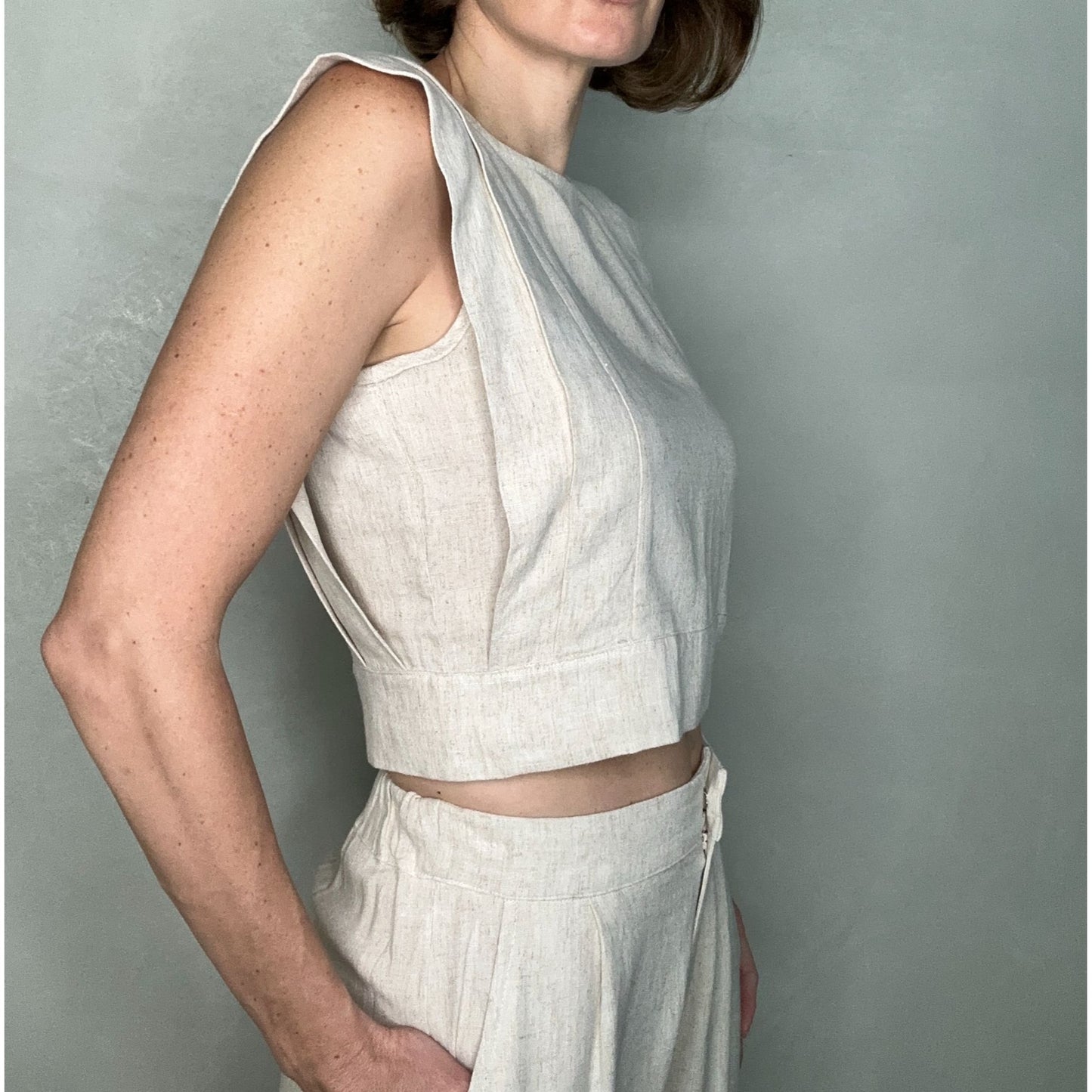 Linen Pleated Blouse