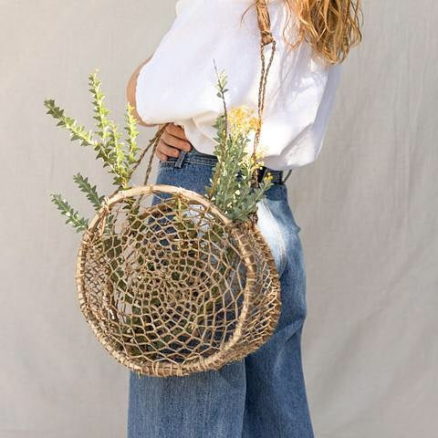 Jonote Round Basket Bag