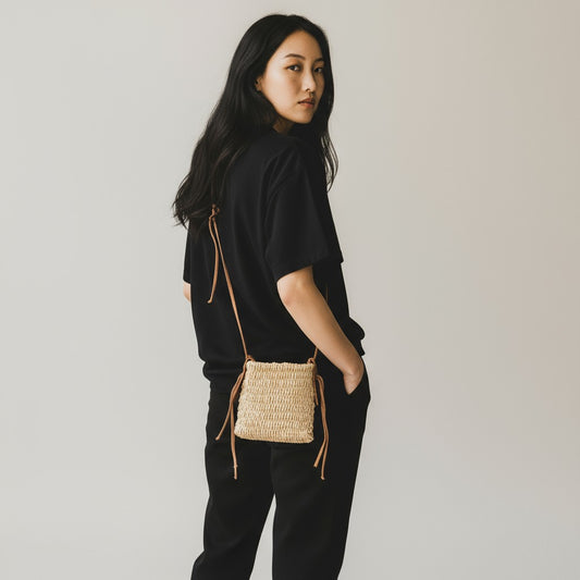 Handwoven Agave Fiber Crossbody Bag