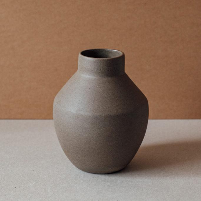 Handcrafted Chocolate Terracotta Egeo Ceramic Vase