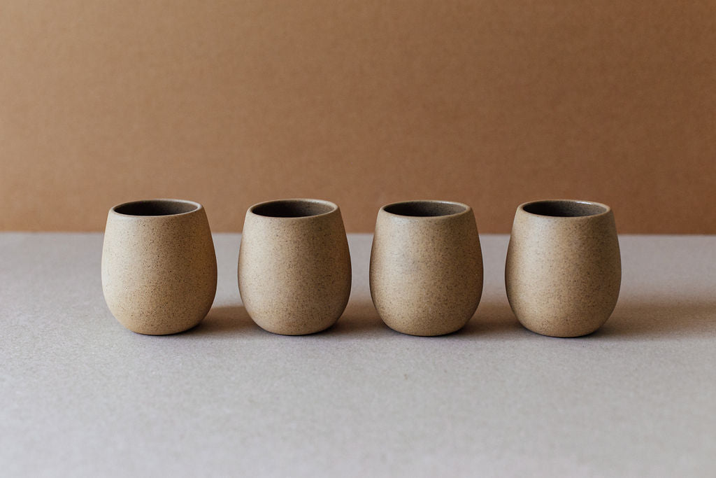 Handcrafted Ceramic Rustic Terracotta Ball Glass