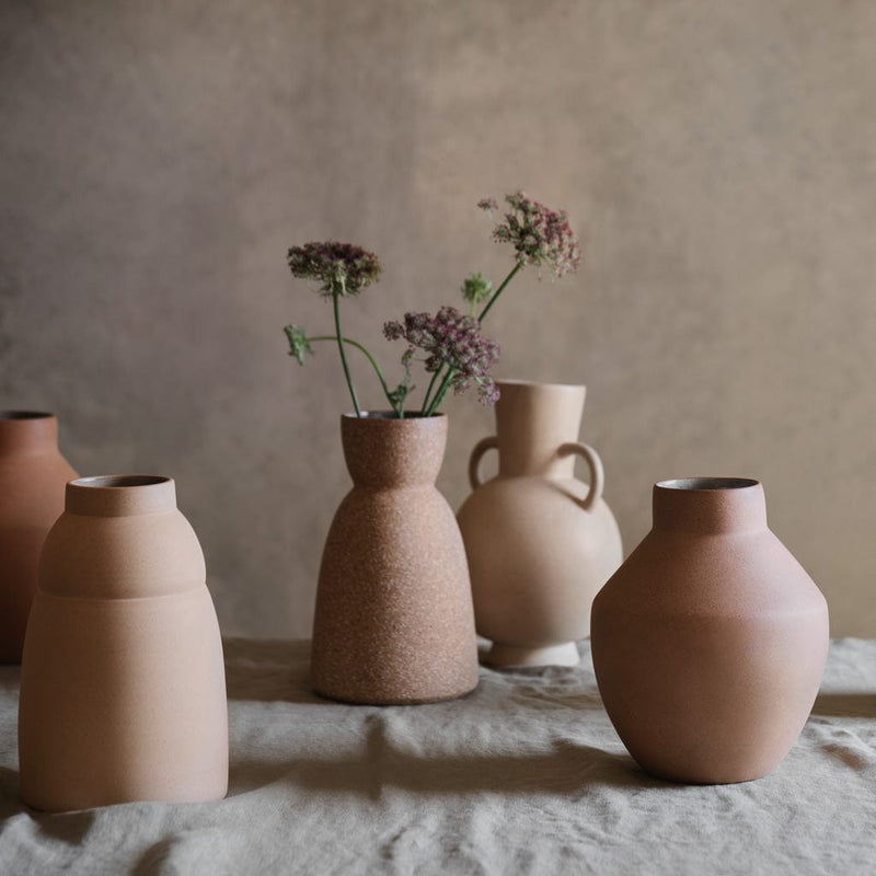 Handcrafted Terracotta Cork Clock Vase 