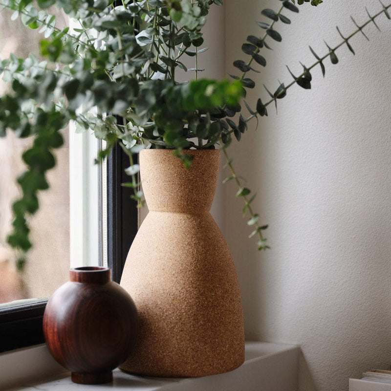 Handcrafted Terracotta Cork Clock Vase 