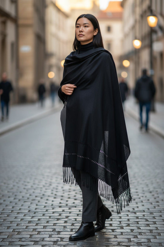 Handwoven Silk Rebozo Shawl 