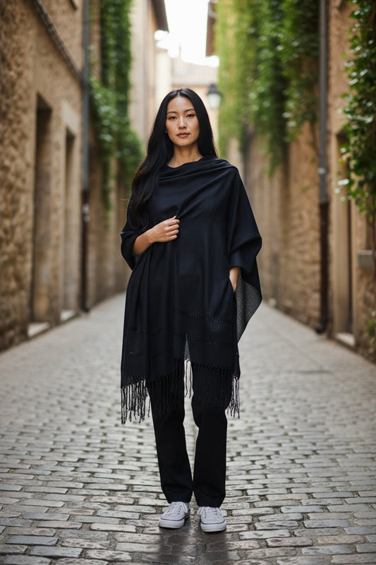 Handwoven Silk Rebozo Shawl 