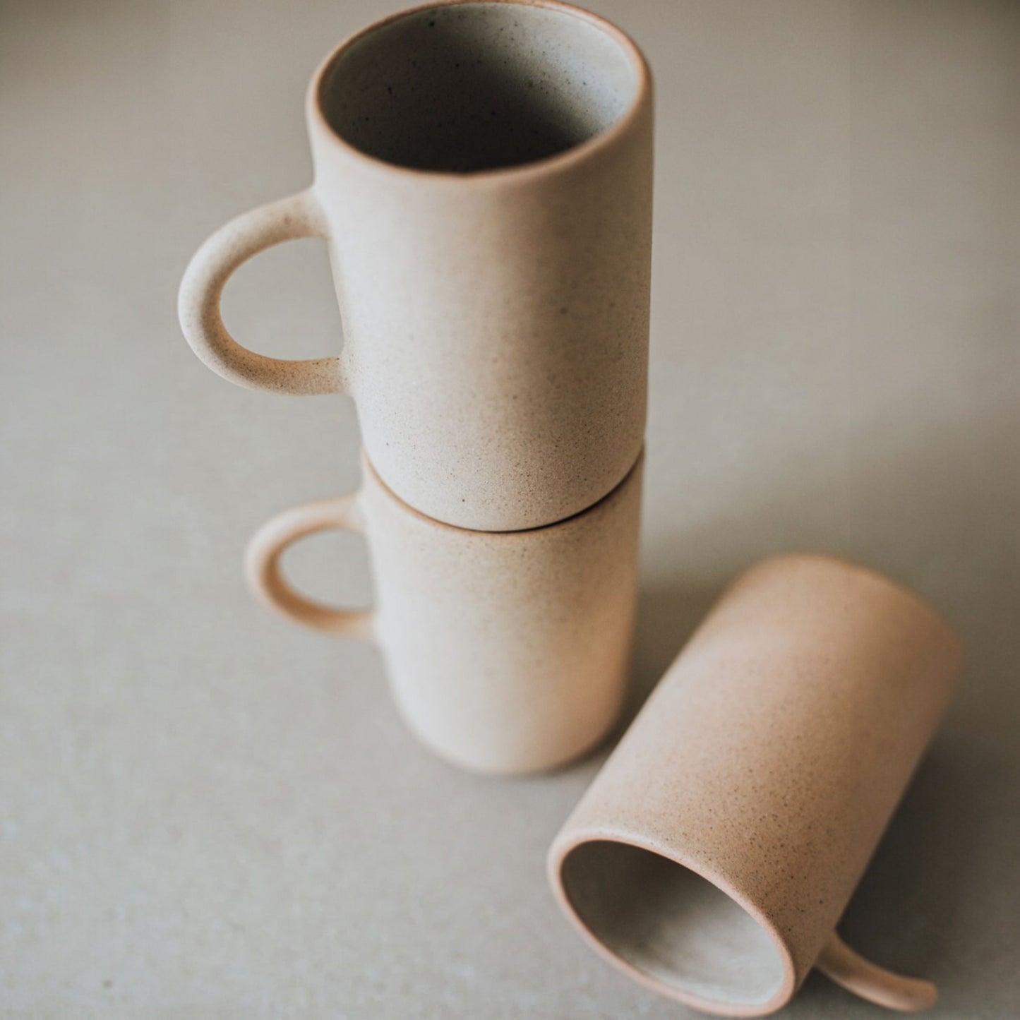 Tall Cylinder Stoneware Mug
