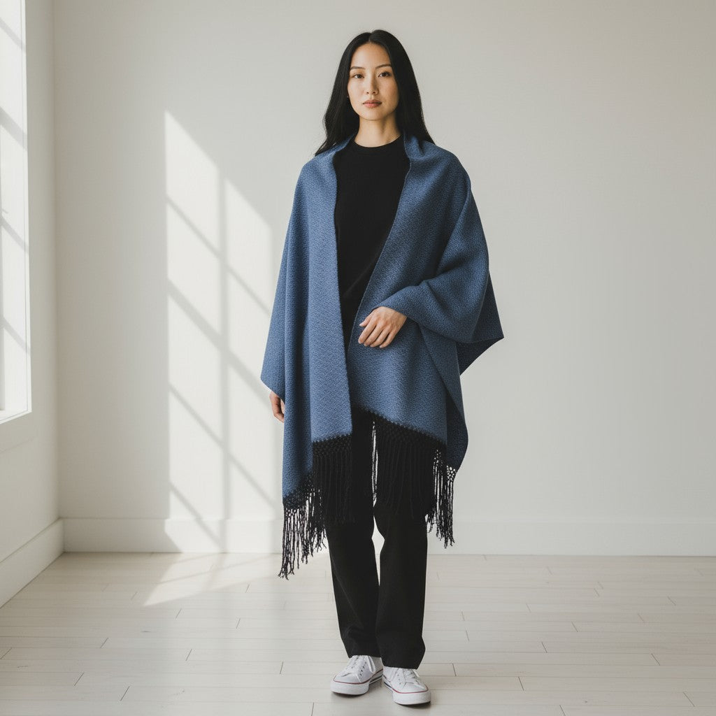 Geometric Diamond Handwoven Cotton Shawl