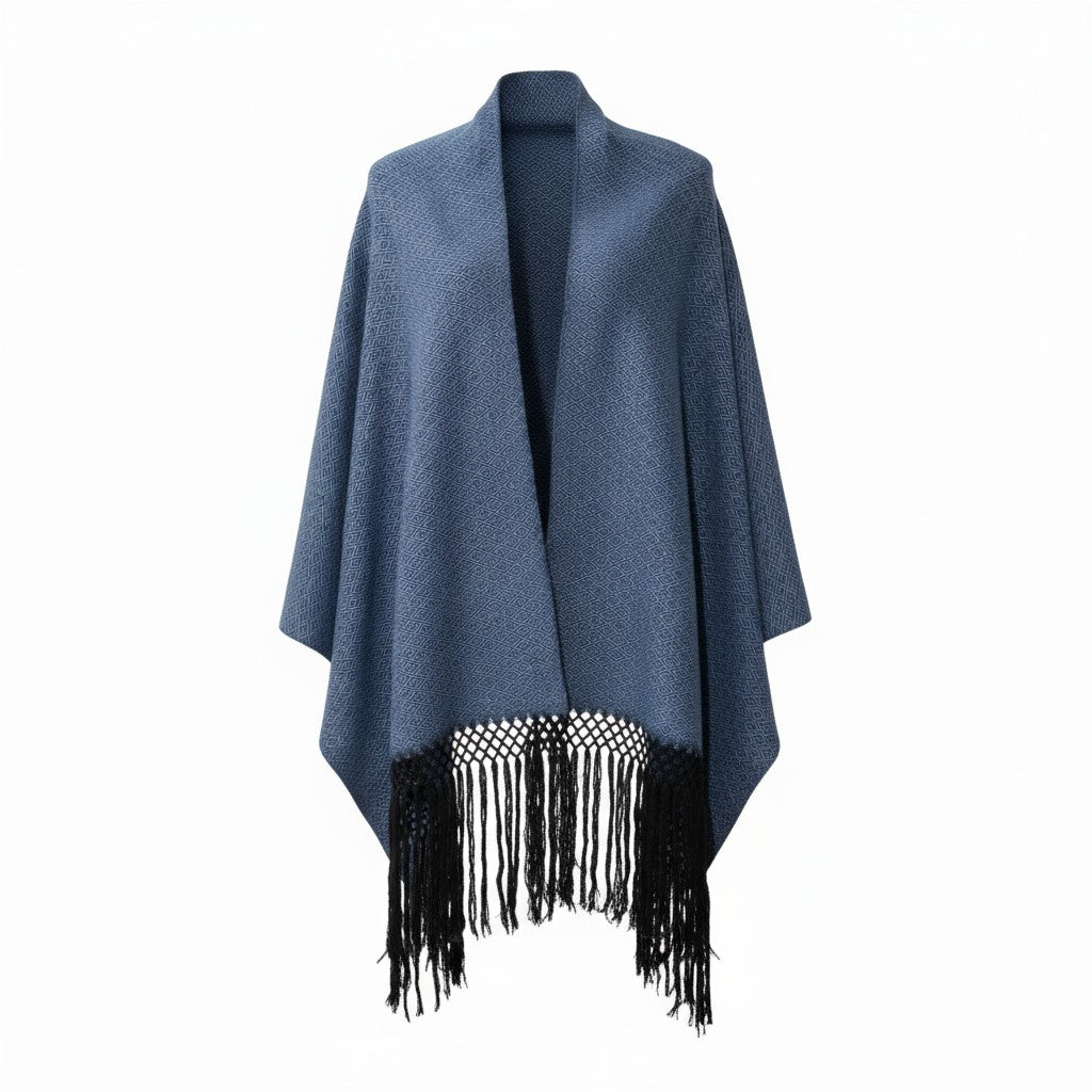 Geometric Diamond Handwoven Cotton Shawl