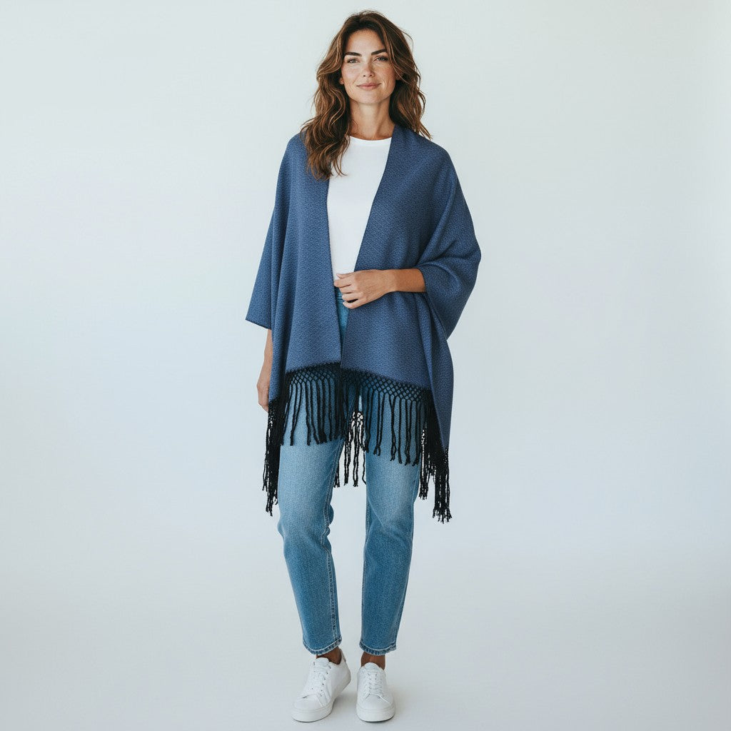 Geometric Diamond Handwoven Cotton Shawl