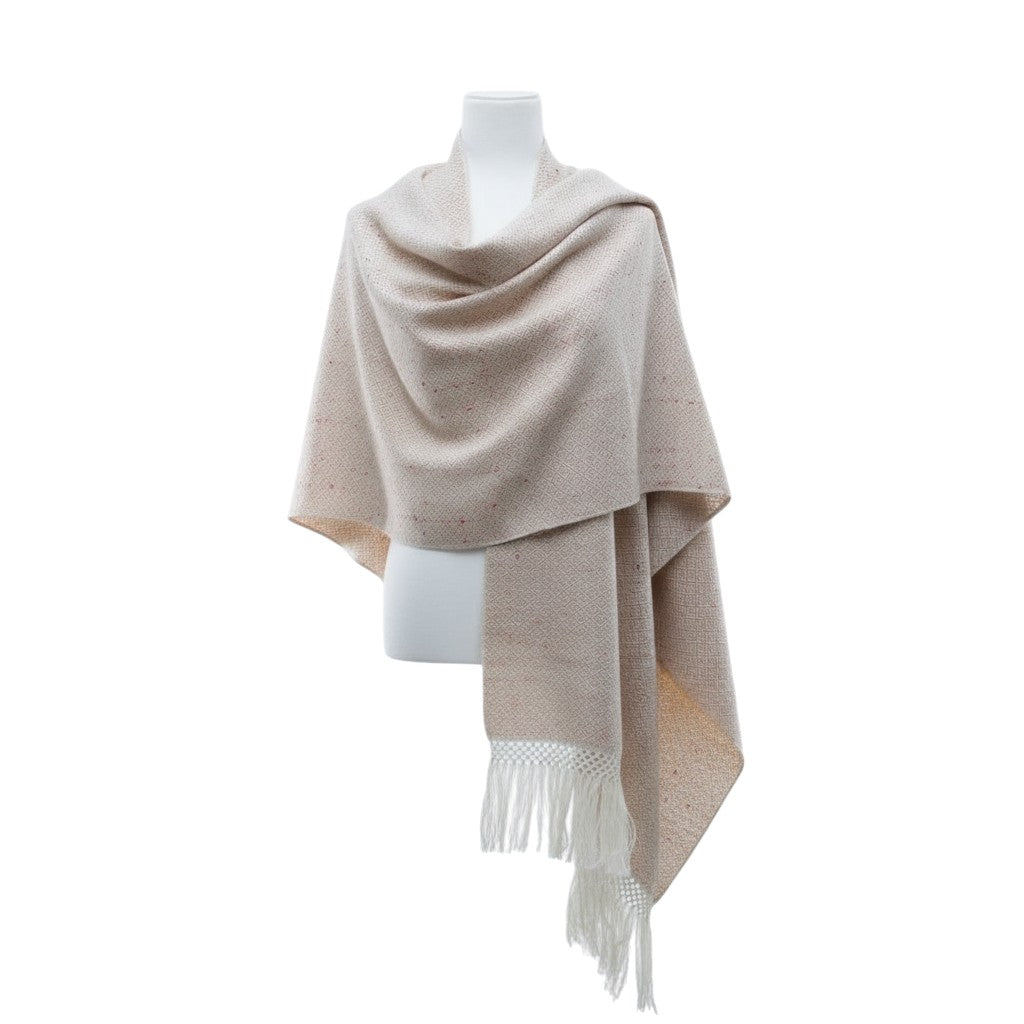 Geometric Diamond Handwoven Cotton Shawl