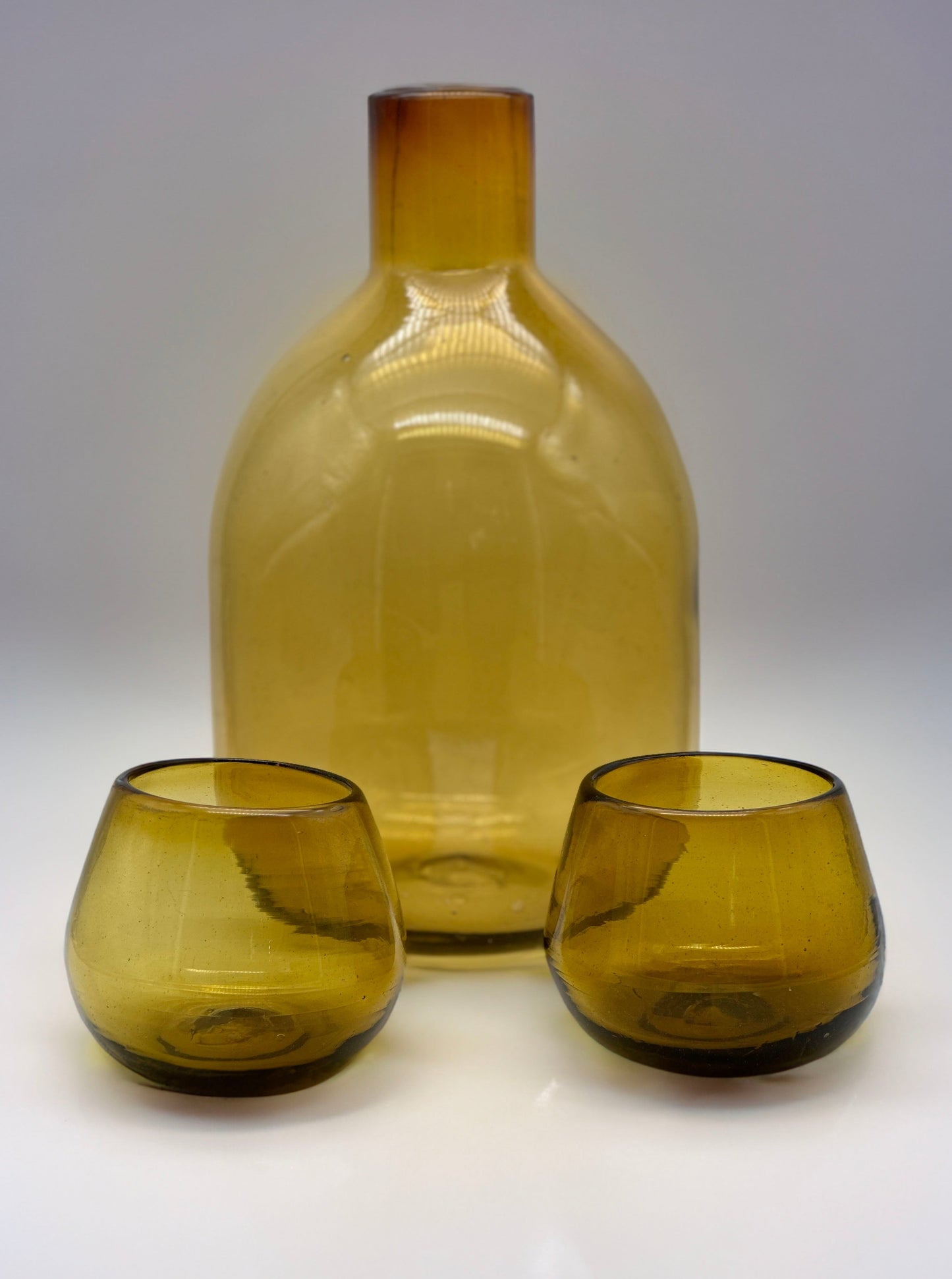 Amber Glass Blown Vase