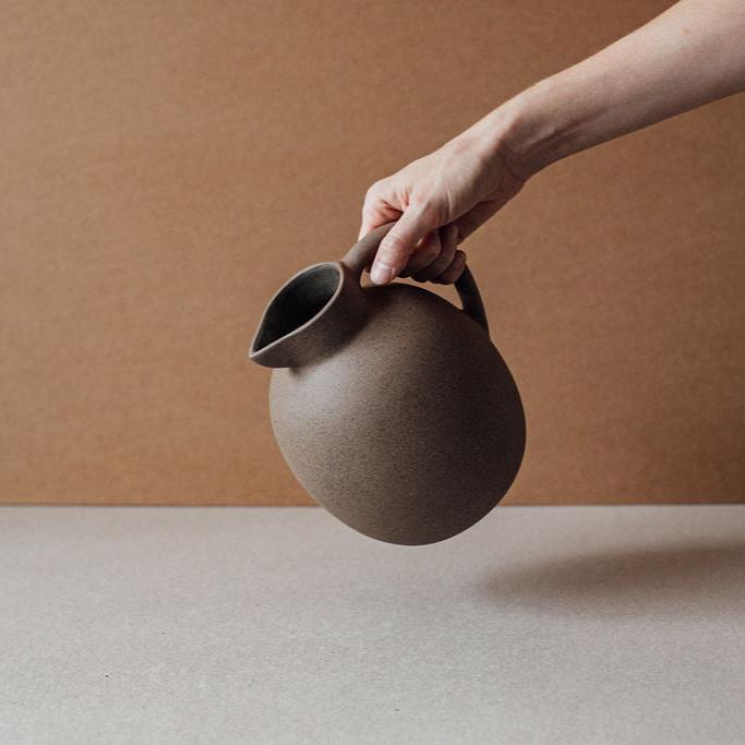 Handmade Terracotta Round Ceramic Pitcher 