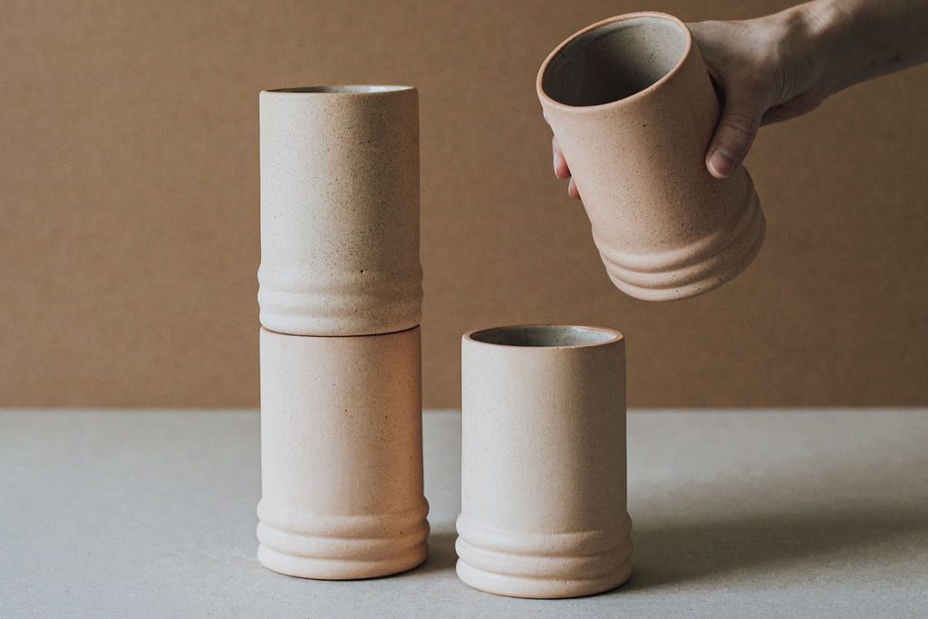 Handcrafted Ceramic Roll Glass