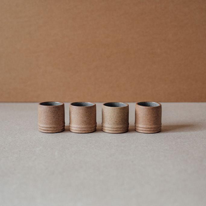 Ceramic Mezcal and Tequila Ring Shot Glass Set of 2