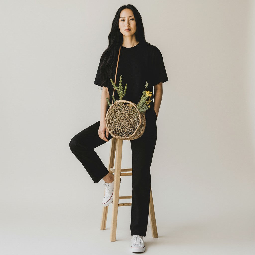 Circular Jonote Basket Bag